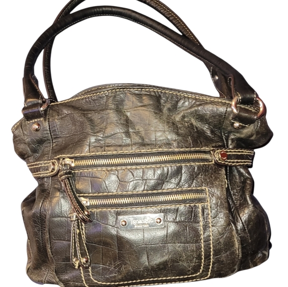 Vintage Women Leather Black Purse By Tignanello/Women Designer Purses/ Women Lea - Picture 2 of 8